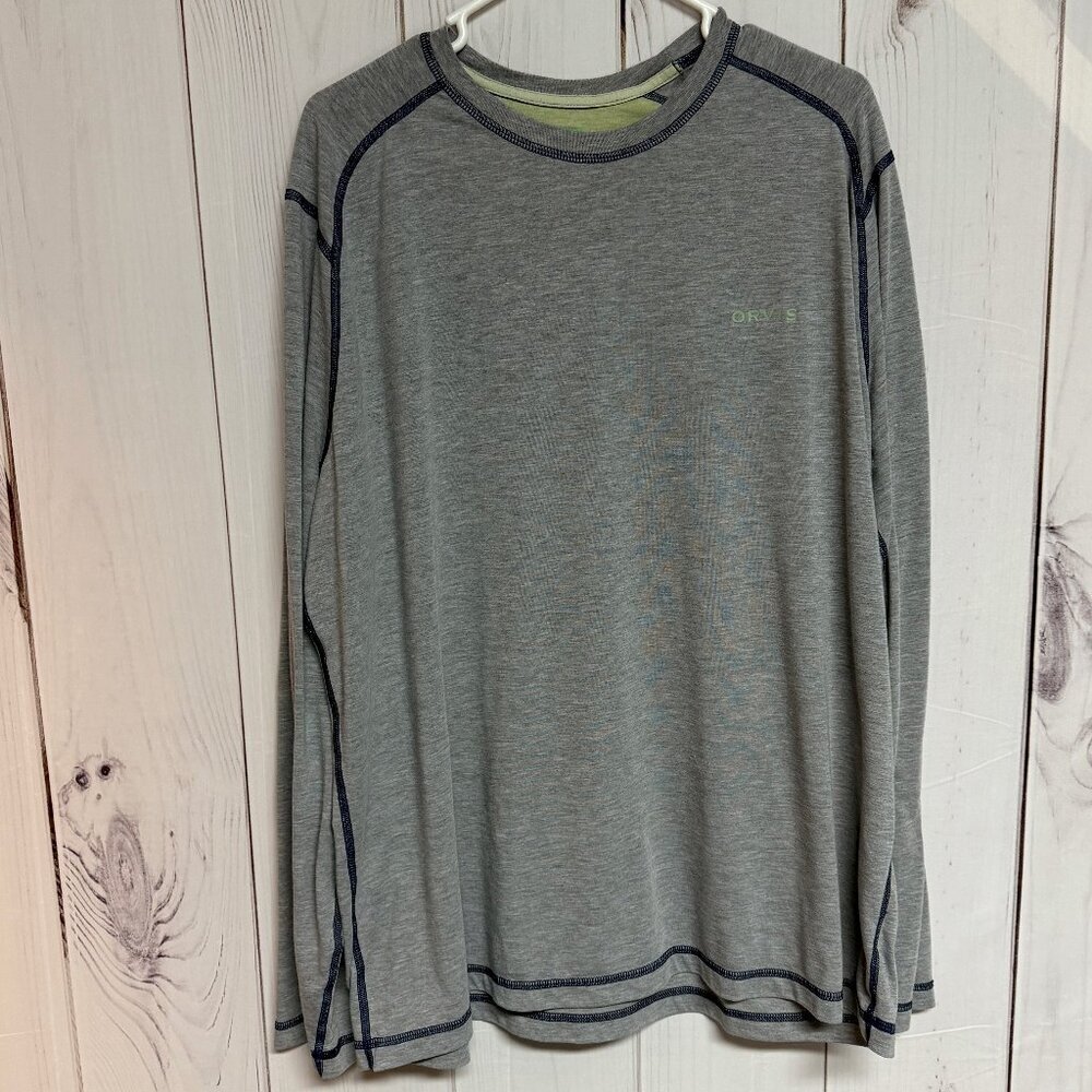 Orvis Men’s Drirelease® Long-Sleeve Crew – Gray – Tag: “E Large”